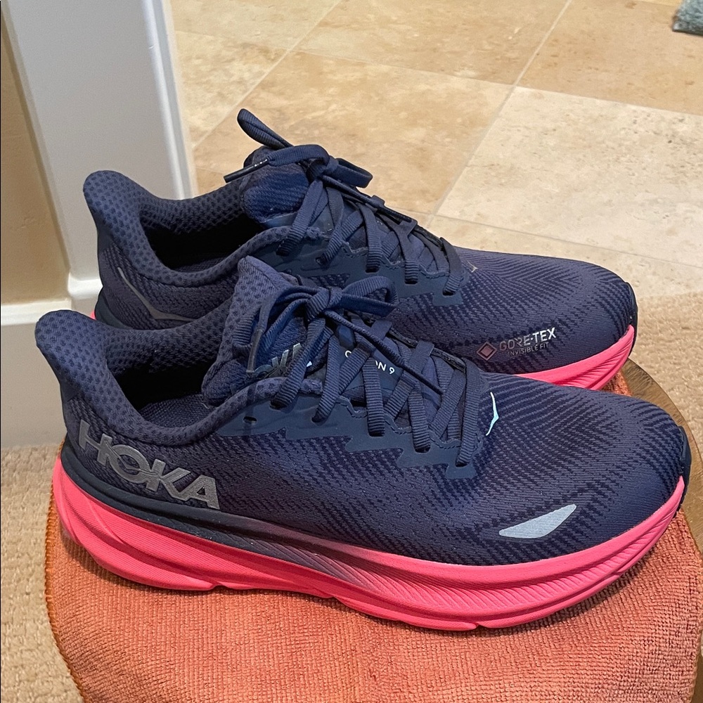 Hoka Women's Athletic Shoes in Navy and Pink